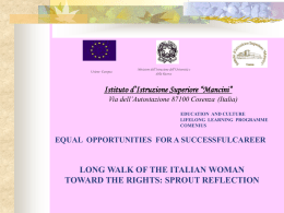 THE LONG WALK OF THE DONNA ITALIANA TOWARD THE &hellip;