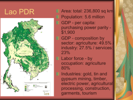 Revising the regulation of project approval for EIA in Lao PDR
