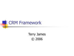 CRM Framework - Prof. Tim Richardson