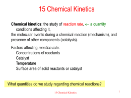 13 Chemical Kinetics - University of Waterloo