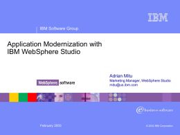 Application Modernization with IBM WebSphere Software