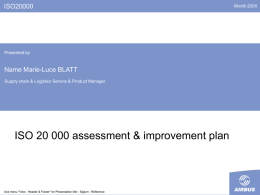ITIL / ISO 20 000 assessment kickoff