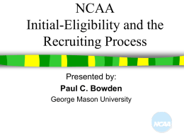 NCAA Initial-Eligibility