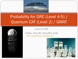 Probablity for General GRE