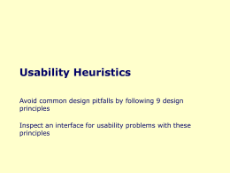 Design principles and usability heuristics