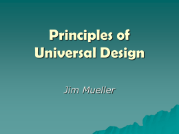 Principles of Universal Design