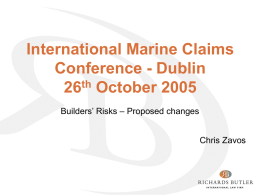 International Marine Claims Conference – Dublin 26th