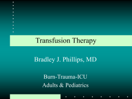 Transfusion Therapy
