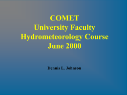 NWS-COMET May 1998 Hydrometeorology Course