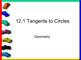 10.1 Tangents to Circles - Monte Vista School District