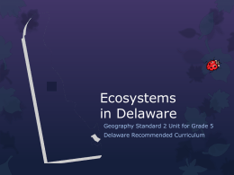 Ecosystems in Delaware - University of Delaware