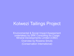 Kolwezi Tailings Project