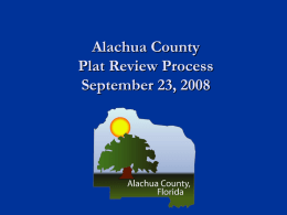 Alachua County Plat Approval Process