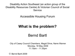 VCOSS and the Disability Advisory Council of Victoria