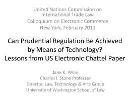Can Prudential Regulation Be Achieved by Means of