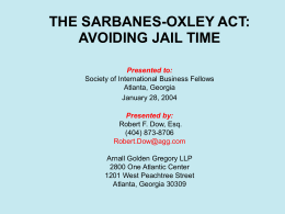 Sarbanes-Oxley Act: Impact on Auditors, Client Companies