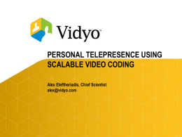 Personal Telepresence using Scalable Video Coding