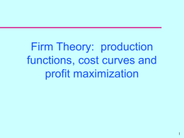 Producer Supply Theory
