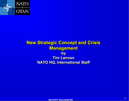 NATO CRISIS MANAGEMENT