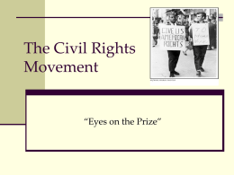 The Civil Rights Movement - Appleton Area School District