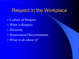Respect in the Workplace - Home | ASC Cortland: Auxiliary