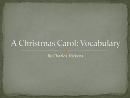 A Christmas Carol: Vocabulary