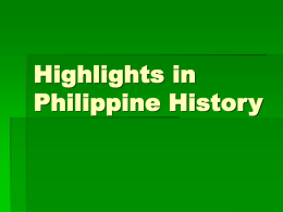 Highlights in Philippine History