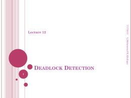 Deadlock Detection