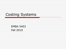 Costing Systems - Middle East Technical University