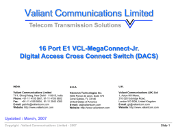 16 Port E1 VCL-MegaConnect-Jr. Digital Access Cross