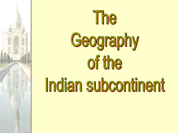 The Geography of South Asia