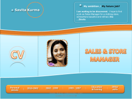 Savita Kurma - Key Competences