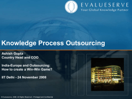 Evalueserve Overview Presentation