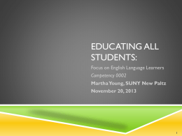 Educating All Students: - State University of New York at