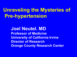 Prehypertension To Treat or not to Treat