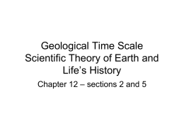 Geological Time Scale Scientific Theory of Earth and Life