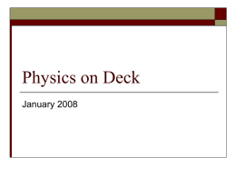 Physics on Deck - Seneca High School
