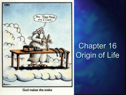 Ch 26: Early Earth and the Origin of Life