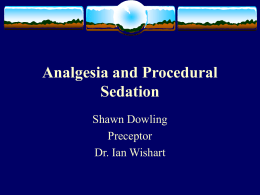 Analgesia and Sedation