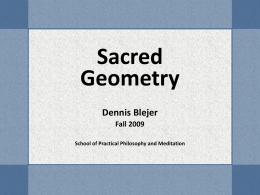 Sacred Geometry - Philosophic Musings