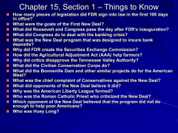Chapter 15, Section 1 – Things to Know