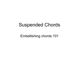 Suspended Chords Embellishing chords