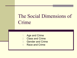 The Social Dimensions of Crime