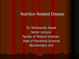 Clinical signs of nutritional deficiency