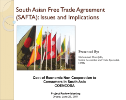 SAFTA: Issues and Implications