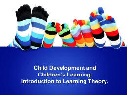 Child Development & Children’s Learning