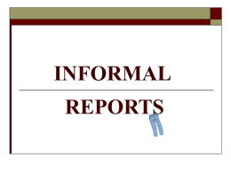 FORMAL REPORTS - Luzerne County Community College