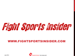 Fight Sports Insider Presentation