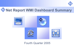 Net Report WMI Dashboard Summary Presentation