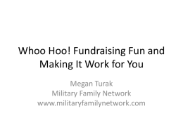 Whoo Hoo! Fundraising Fun and Making It Work for You
